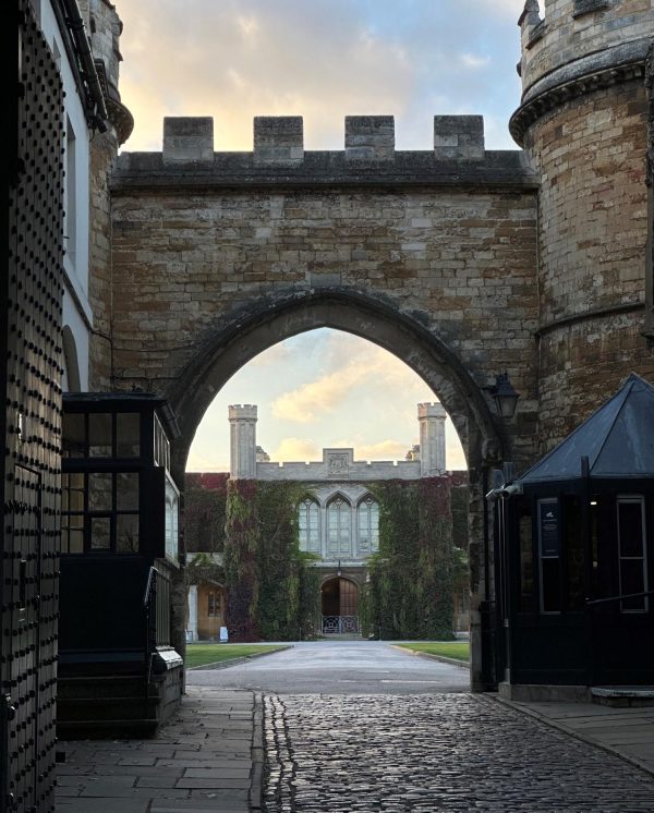 A view of Lincoln Castle entrance.