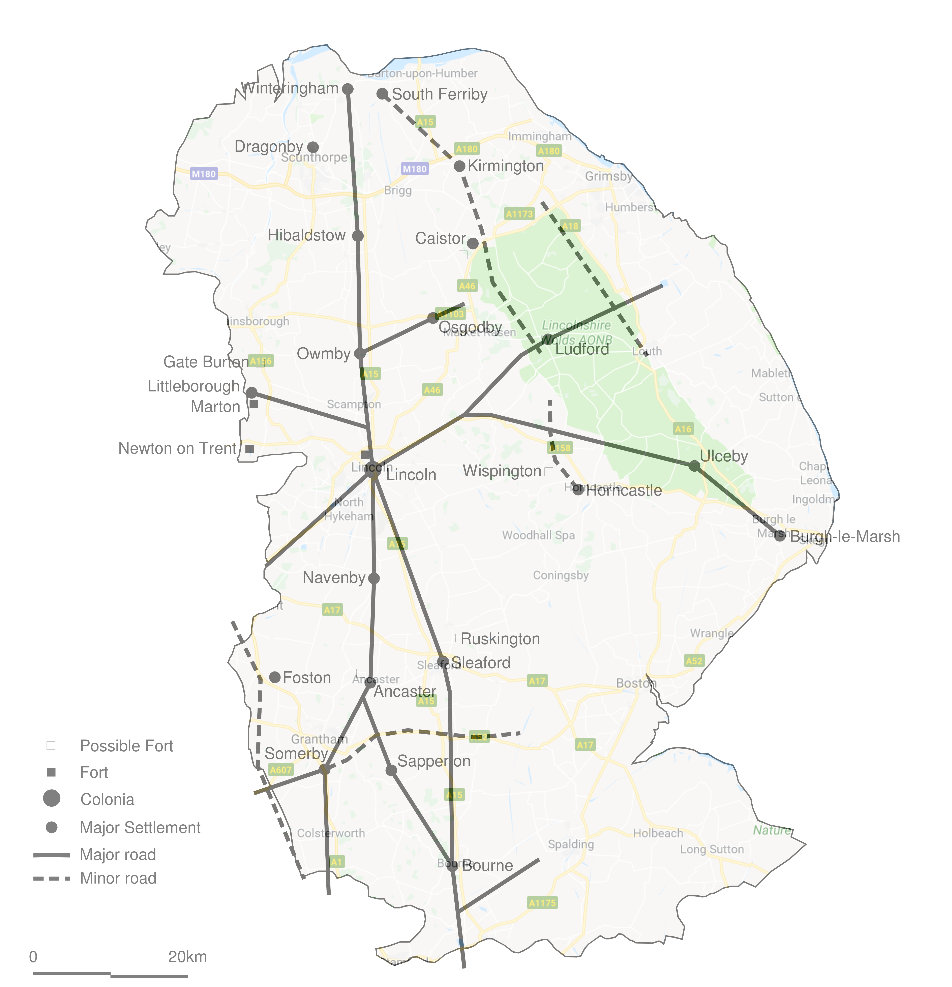 Road Map Of Lincolnshire